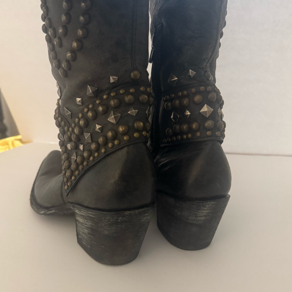 Old Gringo Belinda 18” distressed black cowboy western boots - Picture 8 of 10